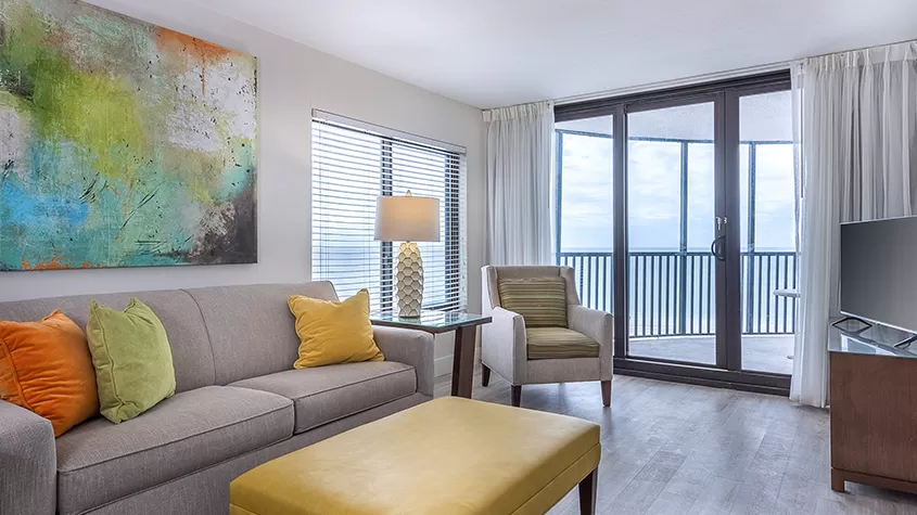 Living room with sleeper sofa