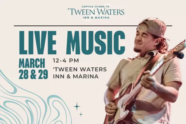 Live music at 'Tween Waters Inn & Marina, on March 28th-29th, from 12-4 PM.
