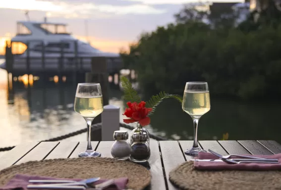 Waterside dinner at Matanzas on the Bay