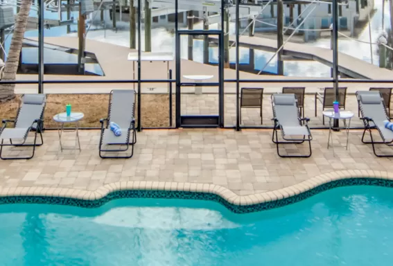 A luxurious vacation home with a private pool and hot tub in the Fort Myers area